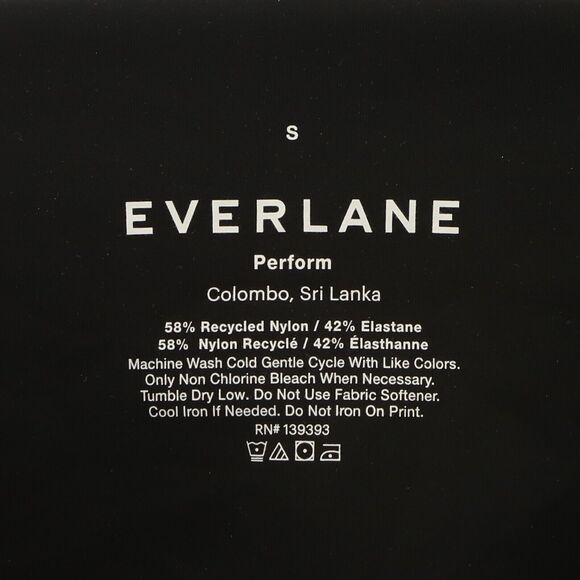 Everlane Perform Bike Shorts S Recycled Nylon Stretch Black Athletic NWT B86 - Picture 5 of 5